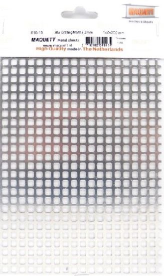 Picture of 5.7mm Square Mesh Aluminum Grating Metal Sheet 7.9â€x5.5â€
