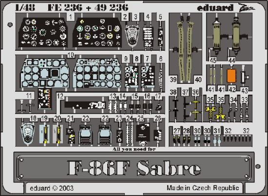 Picture of North American F-86F Sabre PRE-PAINTED in COLOUR! (desig