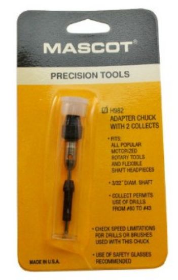 Picture of Mascot Precision Tools MPTH982 Adapter Chuck 3/32 w/2 Collets