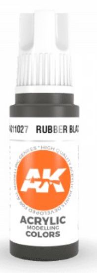 Picture of Rubber Black Acrylic Paint 17ml Bottle