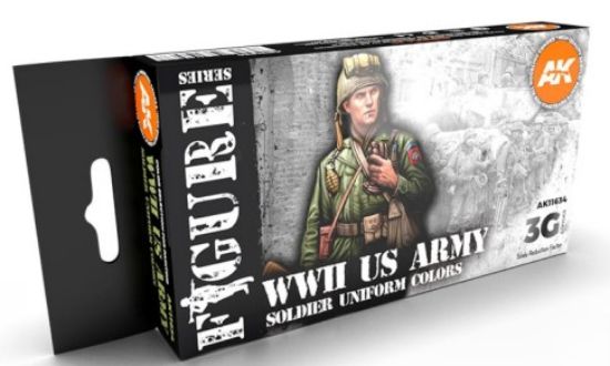 Picture of Figures Series: WWII US Army Uniforms Acrylic Paint Set (6 Colors) 17ml Bottles