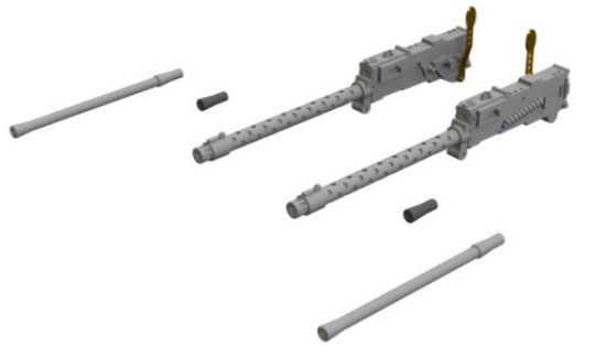 Picture of 1/48 Aircraft- A6M3 Cannon Barrels & Cockpit Guns for EDU (Photo-Etch & Resin)