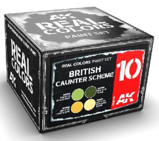 Picture of Real Colors: British Caunter Scheme Acrylic Lacquer Paint Set (4) 10ml Bottles