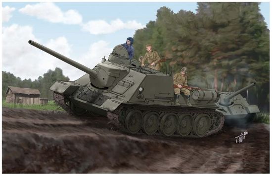 Picture of Trumpeter - 915 1/16 Soviet SU-100 Tank Destroyer - Plastic Model
