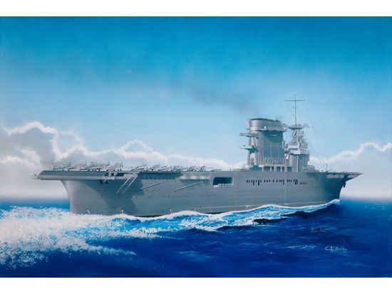 Picture of Trumpeter 05716 1/700 '42 USS Lexington CV-2 Carrier Multi-Colored,
