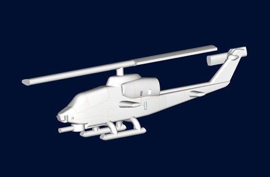 Picture of Trumpeter 3458 AH-1W Cobra Helicopter Set for 1/700 Scale Model Ships