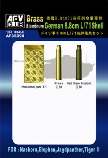 Picture of AFV Club German 8.8mm L/71 Ammo Shells -- Plastic Model Military