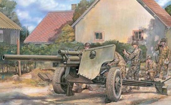 Picture of AFV Club US 3 Inch Anti-Tank M5 Gun on M6 Carriage -- Plastic Model