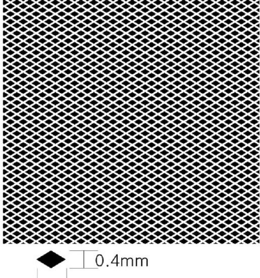 Picture of Diamond Pattern Mesh B 0.25mm x 0.4mm (Photo-Etch)