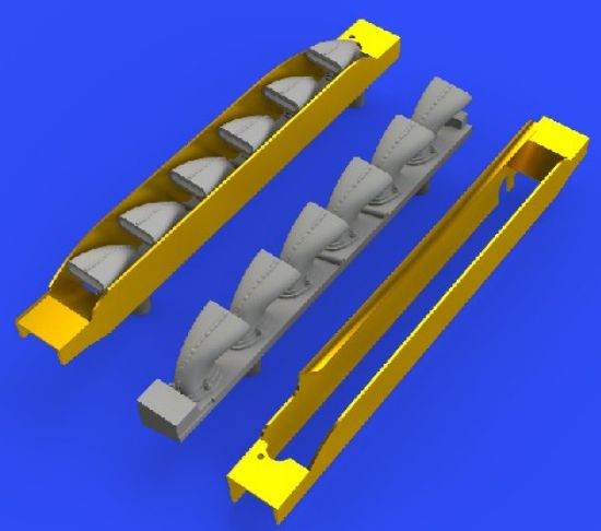 Picture of 1/48 Aircraft- Bf109G6 Exhaust Stacks for TAM (Photo-Etch & Resin)