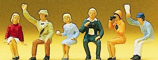 Picture of Preiser KG Sports & Recreation -- Seated Spectators - HO-Scale