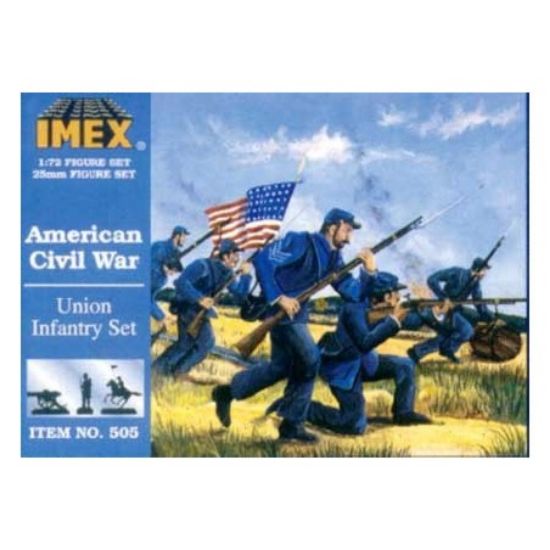 Picture of Union Infantry Civil War Figure Set -- Plastic Model Military Figure -- 1/72 Scale -- #505