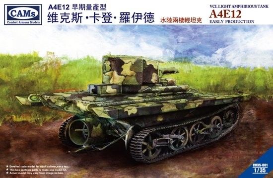 Picture of A4E12 VCL Light Amphibious Tank (Early) -- Plastic Model Military Vehicle Kit -- 1/35 Scale -- #3500