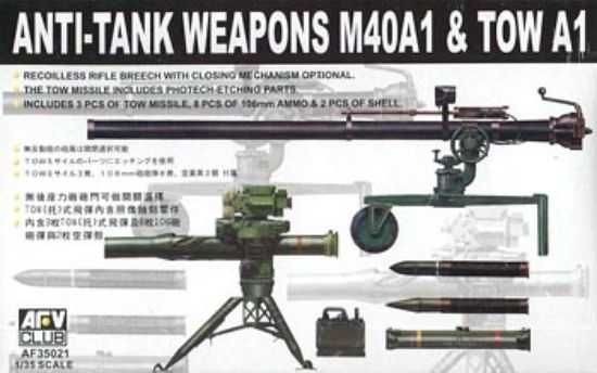 Picture of AFV Club 35021 M40A1 Recoilless Rifle & Tow Anti-Tank 1/35 Scale Model Kit
