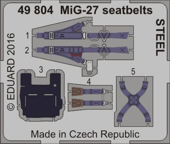 Picture of 1/48 Aircraft- Seatbelts MiG27 Steel for TSM (Painted) (D)