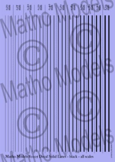 Picture of Multi-Scale Black Solid Lines Decal