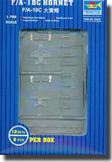 Picture of 1/700 F/A18C Hornet Aircraft Set for USS Nimitz (12/Bx)