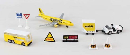 Picture of Spirit Airlines Airport Die Cast Playset (10pc Set)