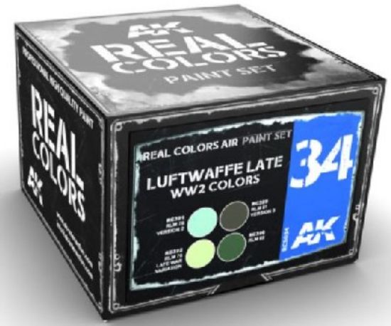 Picture of Real Colors: Luftwaffe Late WWII Acrylic Lacquer Paint Set (4) 10ml Bottles