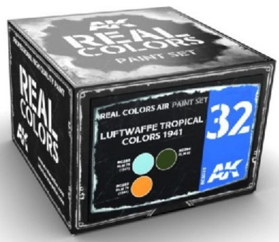 Picture of Real Colors: Luftwaffe Tropical 1941 Acrylic Lacquer Paint Set (3) 10ml Bottles