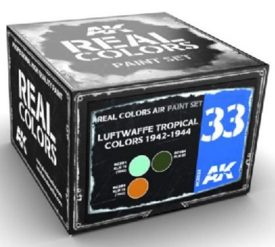 Picture of Real Colors: Luftwaffe Tropical 1942-1944 Acrylic Lacquer Paint Set (3) 10ml Bottles