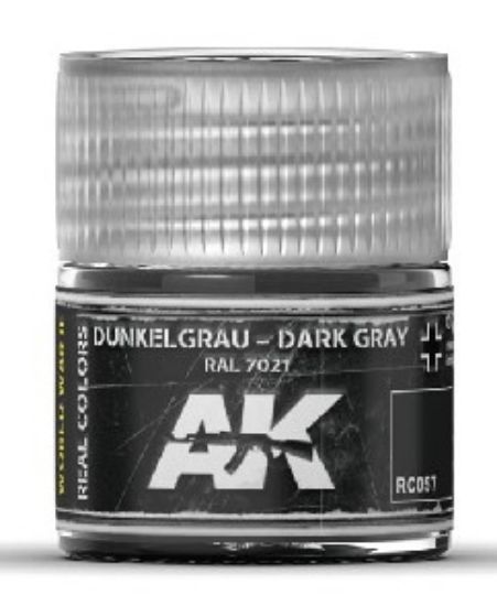 Picture of Real Colors: Dark Grey RAL7021 Acrylic Lacquer Paint 10ml Bottle