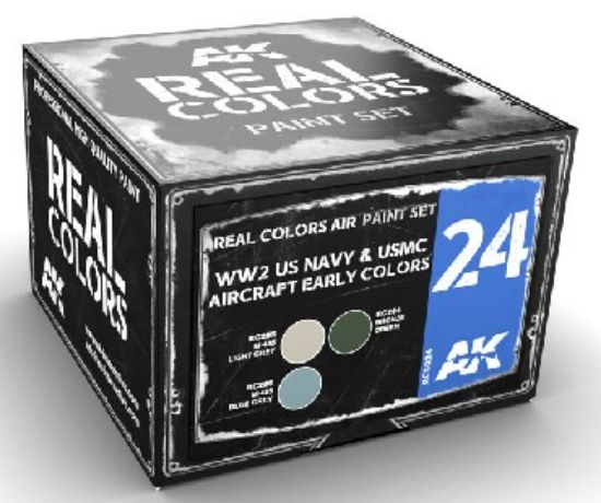 Picture of Real Colors: WWII USN & USMC Aircraft Early Acrylic Lacquer Paint Set (3) 10ml Bottles