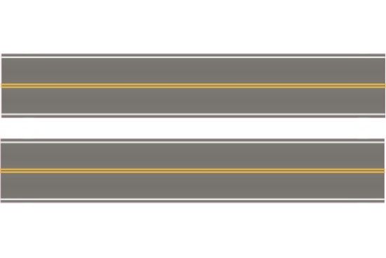 Picture of HO Easy Streets: Medium Asphalt 10" Straight Section No Passing Roadway (2)