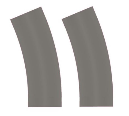 Picture of HO Easy Streets: Medium Asphalt Broad Curve Driveway No Lines Roadway (2)