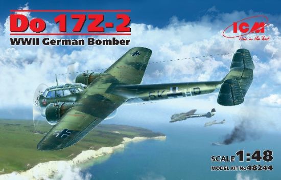 Picture of WWII Do17Z2 German Bomber (New Tool) -- Plastic Model Airplane Kit -- 1/48 Scale -- #48244
