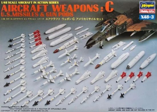 Picture of Weapons C Missiles & Gun Pods, 1/48 by Hasegawa, Model Object