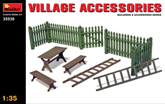 Picture of Village Accessories -- Plastic Model Diorama Kit -- 1/35 Scale -- #35539