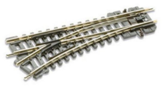 Picture of N Code 80 Setrack Small Left Hand Turnout (9" Radius)
