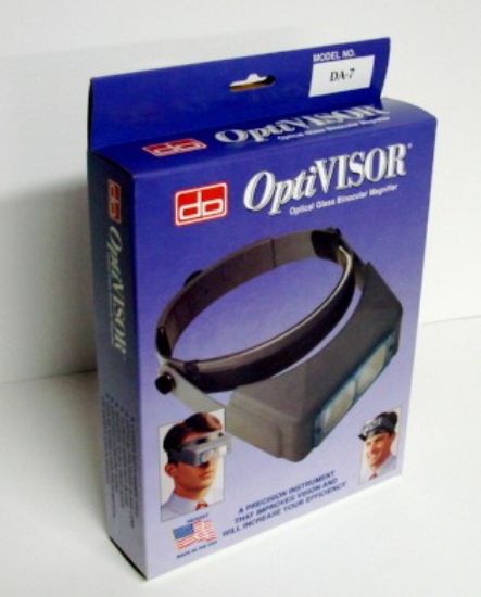 Picture of OptiVisor Binocular Headband Magnifier w/Glass Lens Plate 2.75x Power at 6"