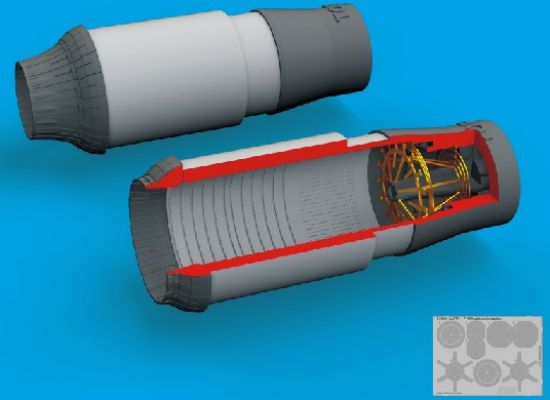 Picture of 1/48 Aircraft- F14A Exhaust Nozzles for TAM (Photo-Etch & Resin)