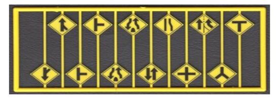 Picture of HO Road Path Warning Signs (12) (D)