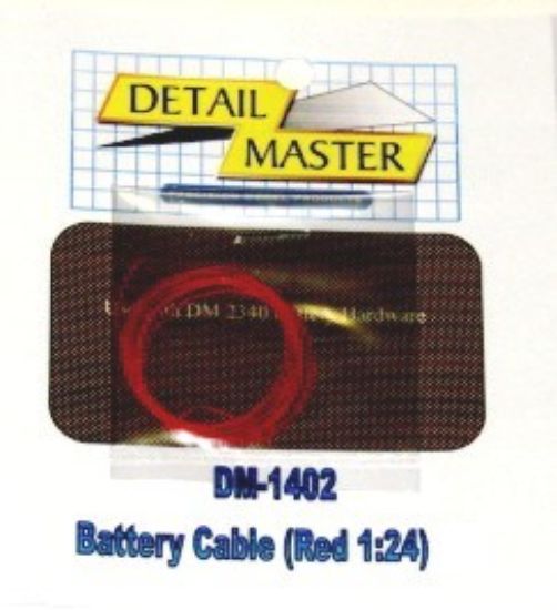 Picture of Detail Master 2ft. Battery Cable Red -- Plastic Model Vehicle