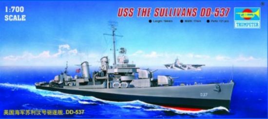 Picture of USS The Sullivans DD-537, 1/700 by Trumpeter, Model Ship