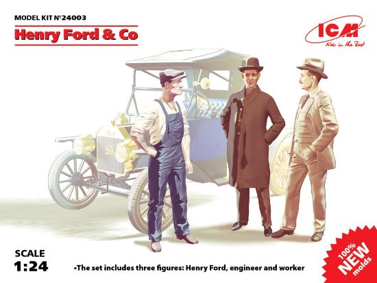 Picture of Henry Ford &amp; Co. Figure Set (3) (New Tool) -- Plastic Model Car Kit -- 1/24 Scale -- #24003