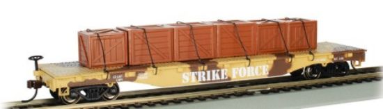 Picture of HO 52' Flat Car w/Crates (Desert Camo)