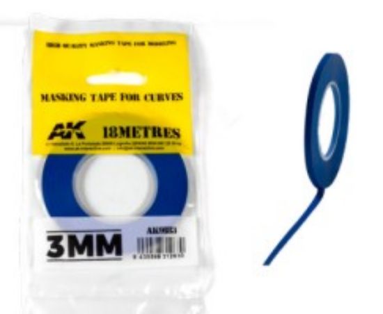 Picture of Blue Masking Tape for Curves 3mm