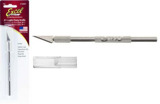 Picture of Light Duty Knife with Cap (Carded) -- Model and Hobby Knife -- #16001
