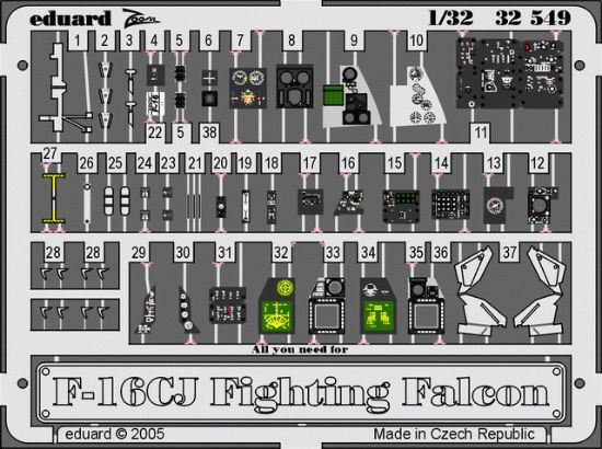 Picture of Lockheed Martin F-16CJ Fighting Falcon Interior PRE-PAIN