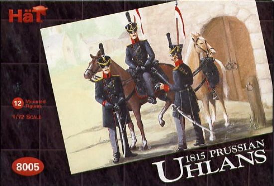 Picture of Model Figures - Napoleonic Prussian Uhlans. 12 Mounted Figures with Li