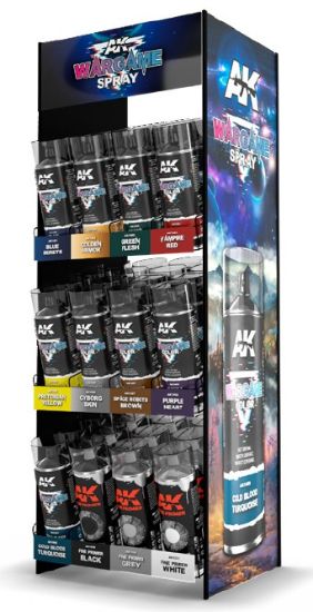 Picture of Wargame Color Sprays Paint Deal w/FREE Rack (4 each 9 sprays & 3 primers)