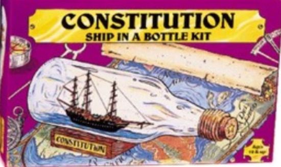 Picture of USS Constitution Ship in a Bottle Kit