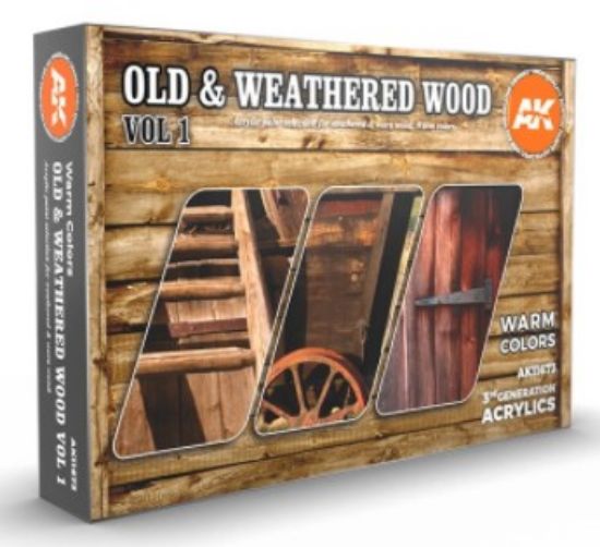 Picture of Old & Weathered Wood Vol.1 Acrylic Paint Set (6 Colors) 17ml Bottles