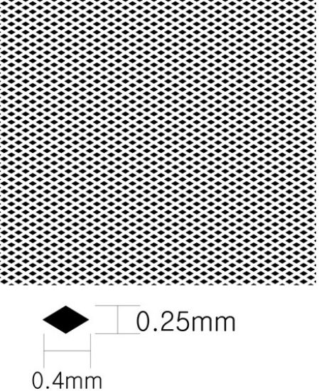 Picture of Diamond Pattern Mesh A 0.4mm x 0.7mm (Photo-Etch)