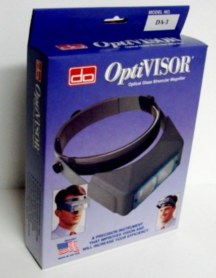 Picture of OptiVisor Binocular Headband Magnifier w/Glass Lens Plate 1.75x Power at 14"