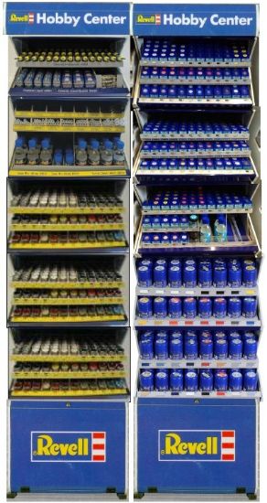 Picture of COMPLETE Hobby Center Paint Deal with 2 Free Racks (88 colors both, 32 sprays, thinners, brushes, glues, mixing acc)